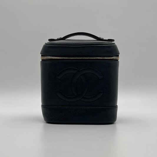 Chanel Black Caviar Timeless CC Vanity