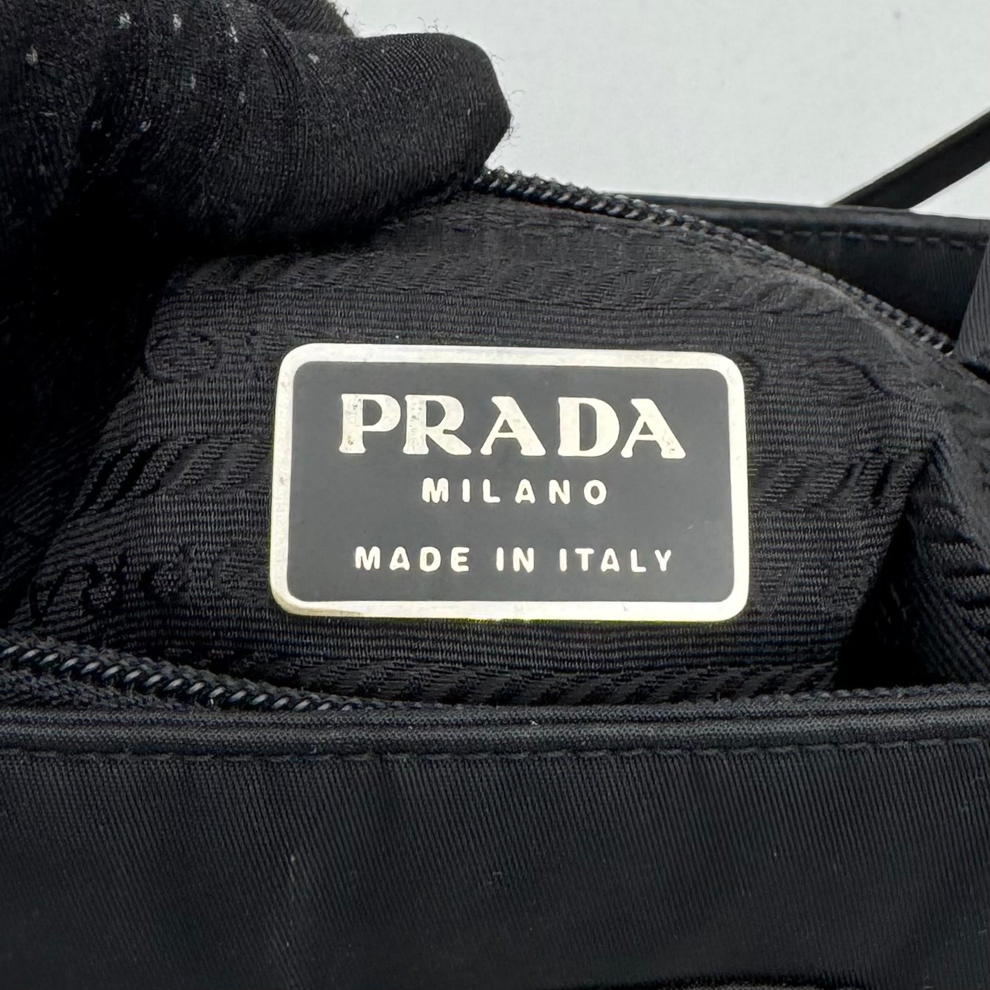 Prada Black Nylon Double Strap Small Open Tote