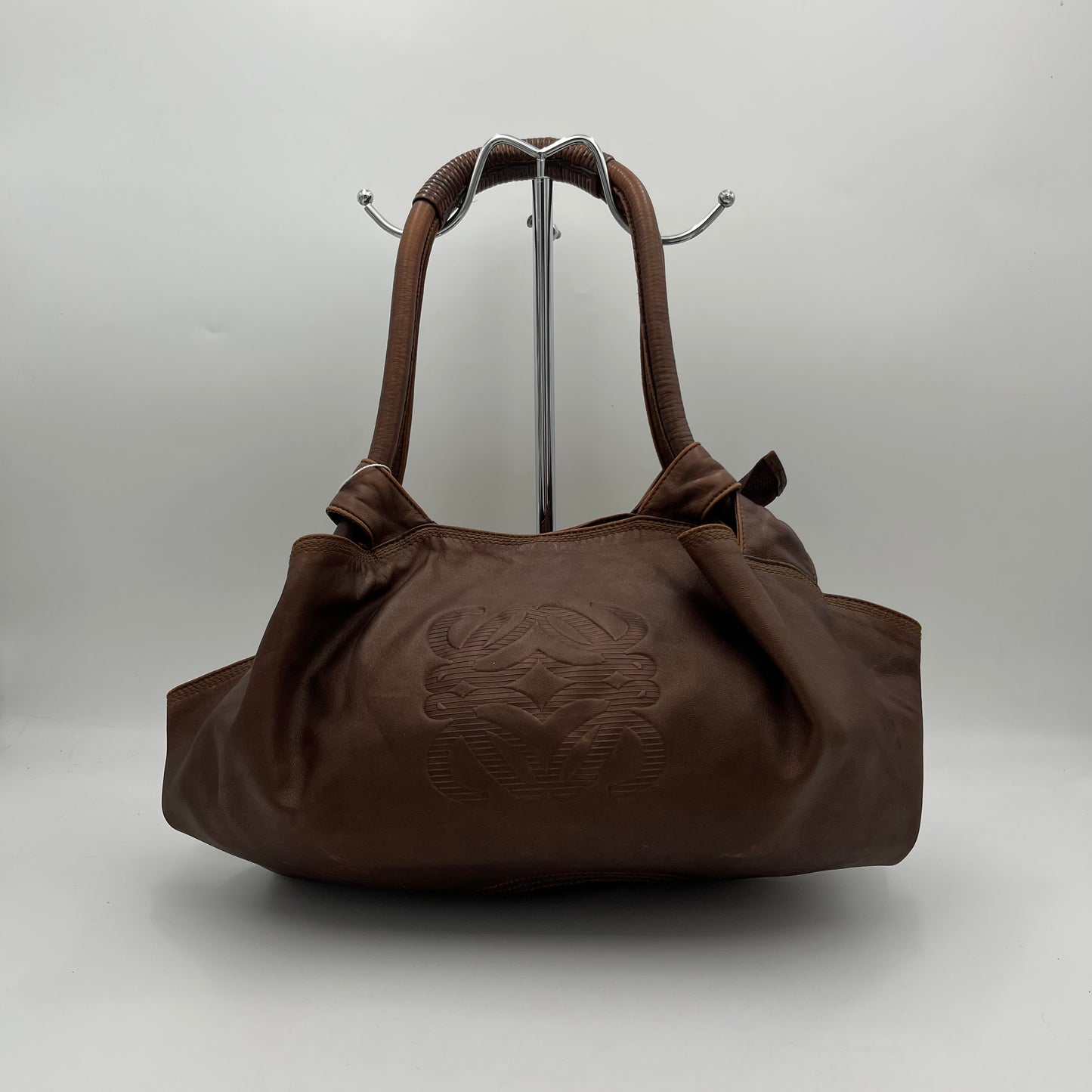 Loewe Brown Nappa Aire Leather Handbag