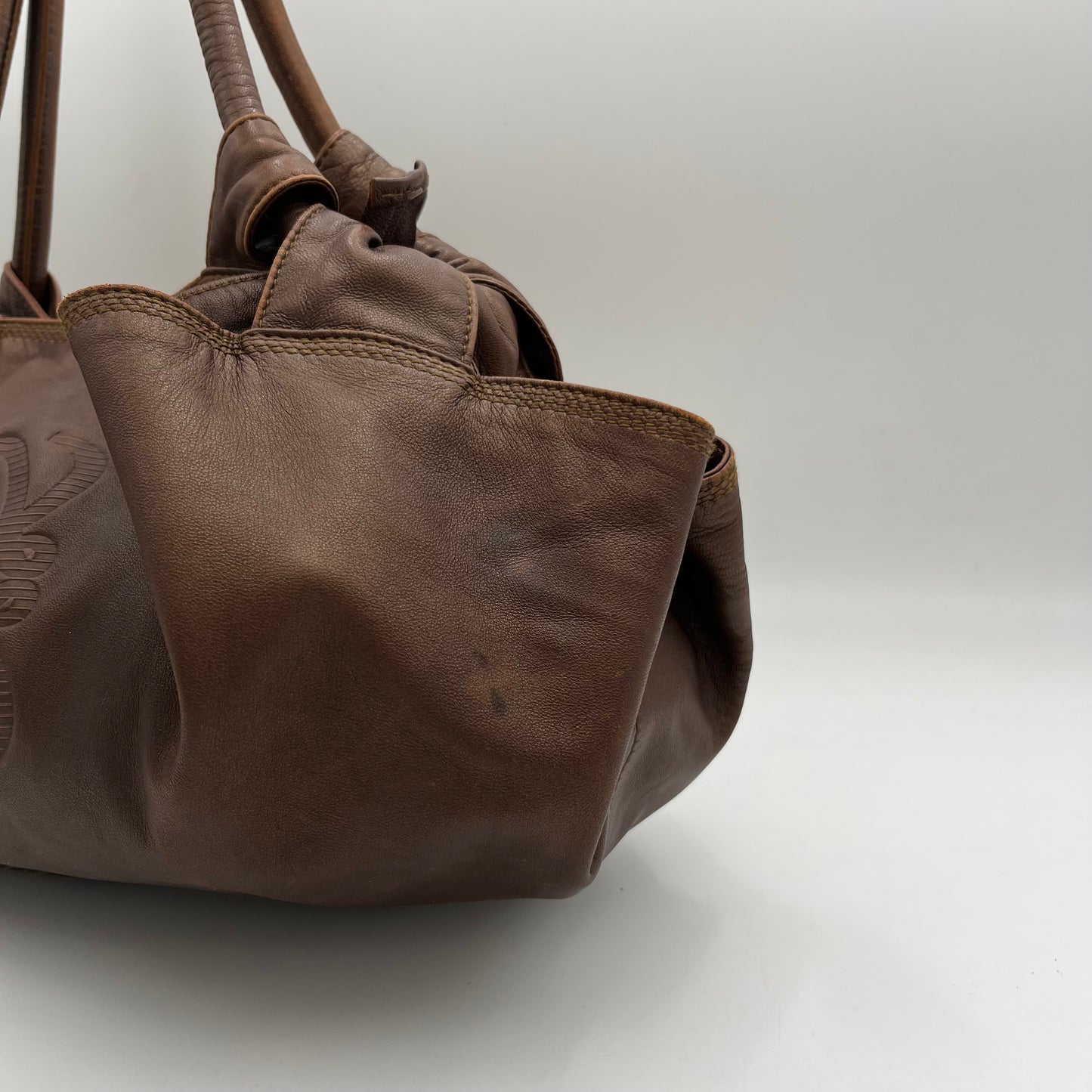 Loewe Brown Nappa Aire Leather Handbag