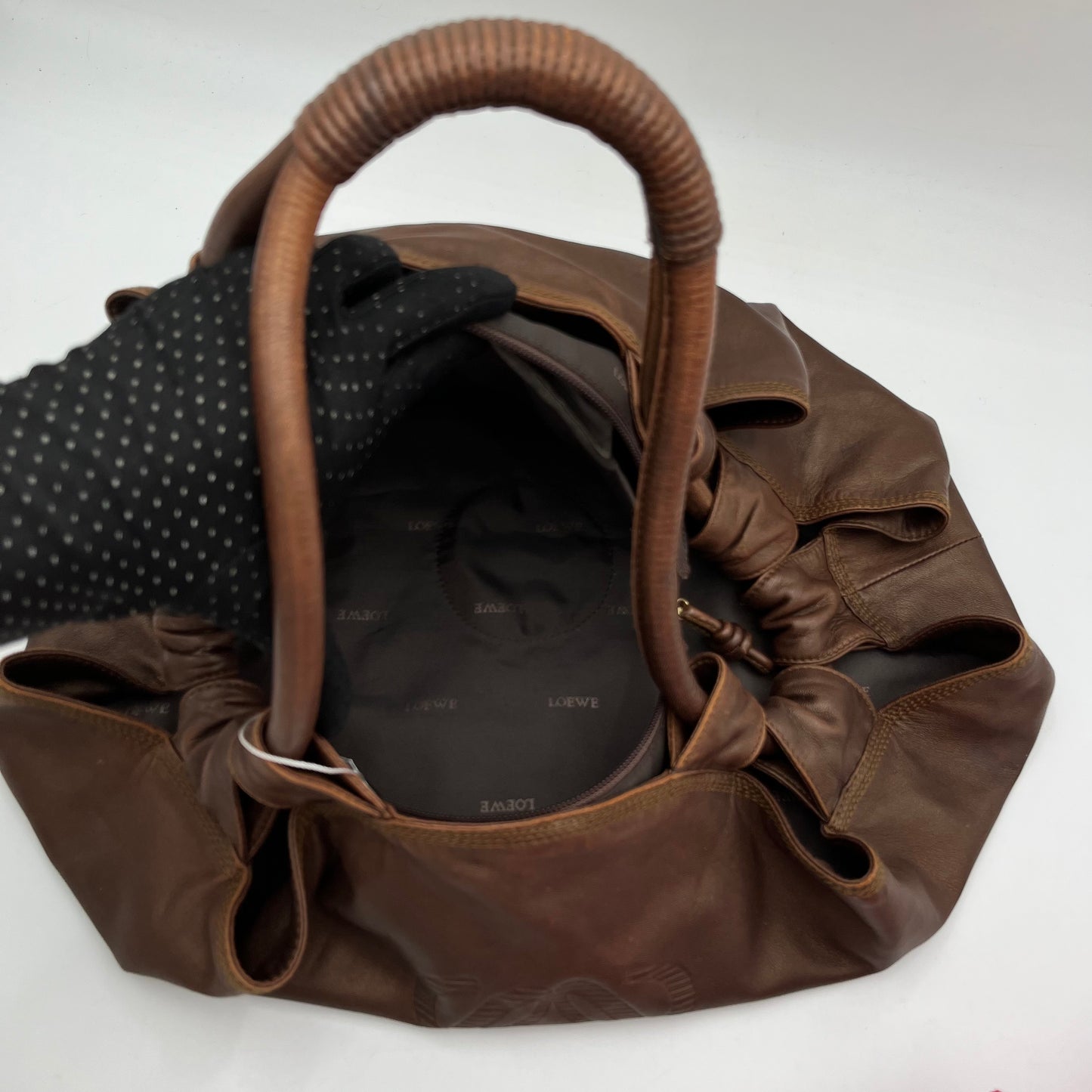 Loewe Brown Nappa Aire Leather Handbag