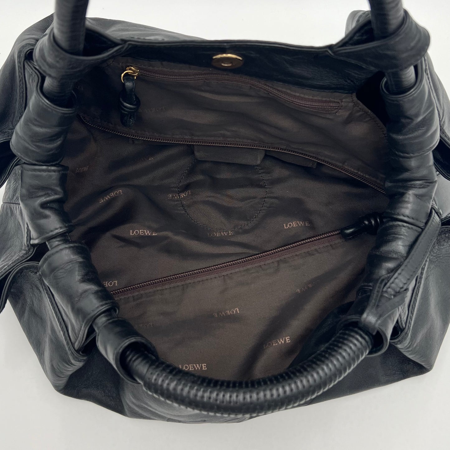 Loewe Black Anagram Nappa Aire Handbag