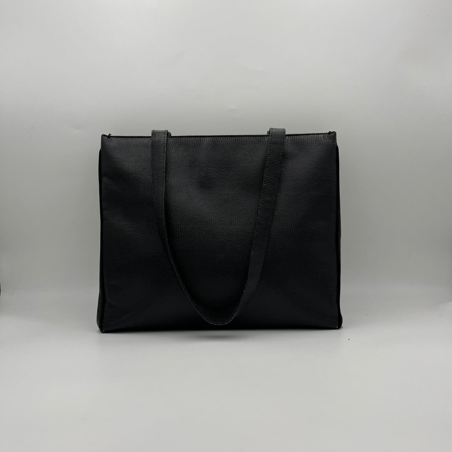 Salvatore Ferragamo Black Leather Vara Tote