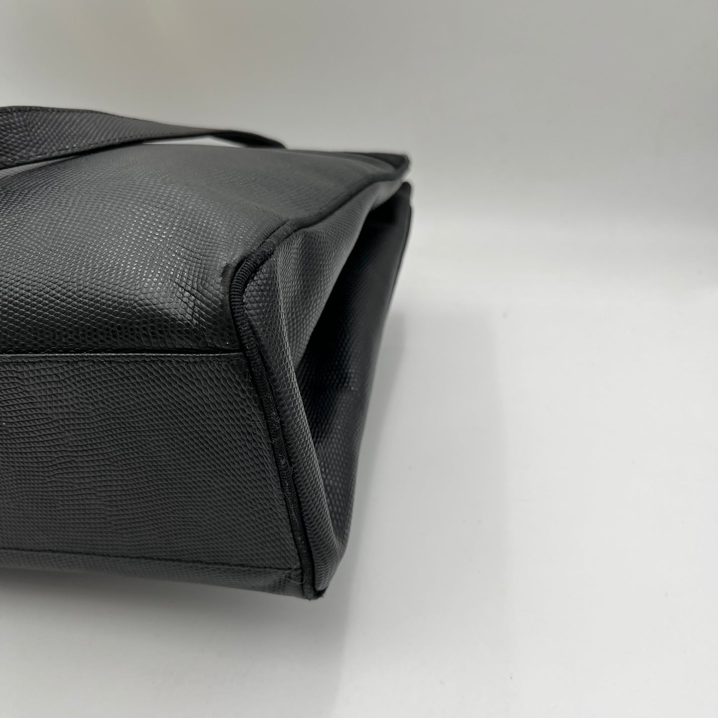 Salvatore Ferragamo Black Leather Vara Tote