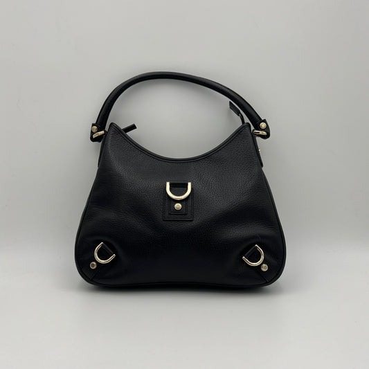 Gucci Black Pebbled Leather Abbey D-Ring Hobo Bag