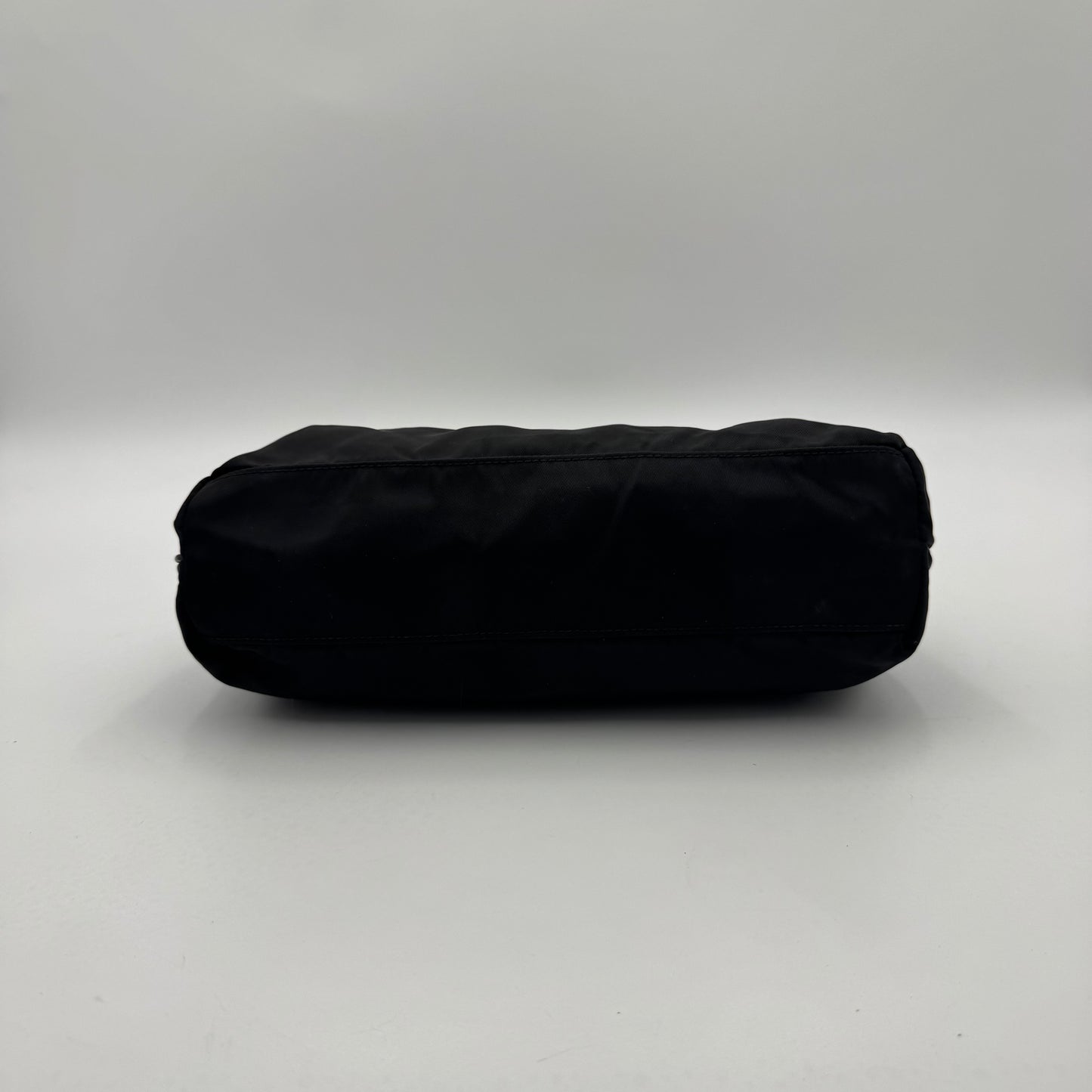 Prada Black Nylon and Leather Shoulder Bag GHW