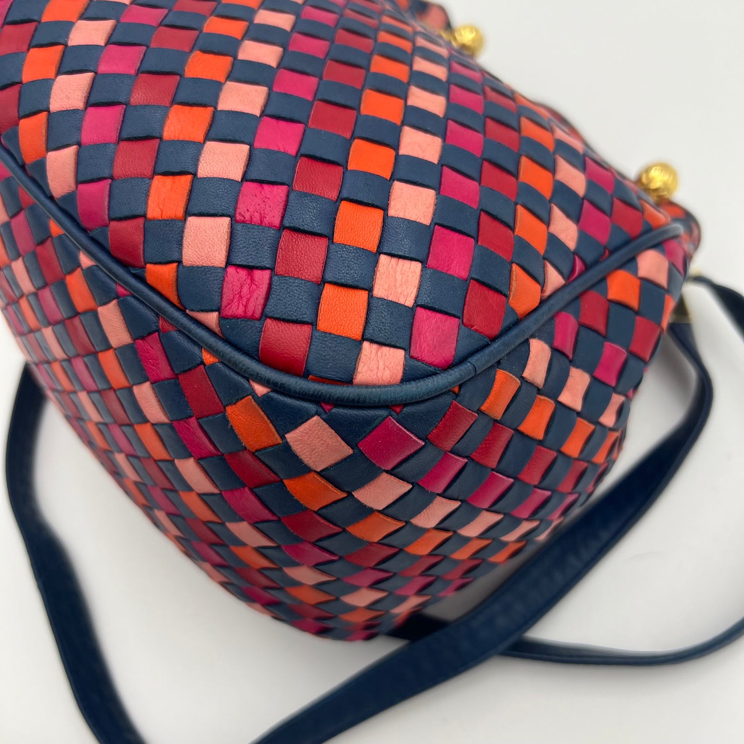 Bottega Veneta Multicolor Intrecciato Hobo Shoulder Sling Bag
