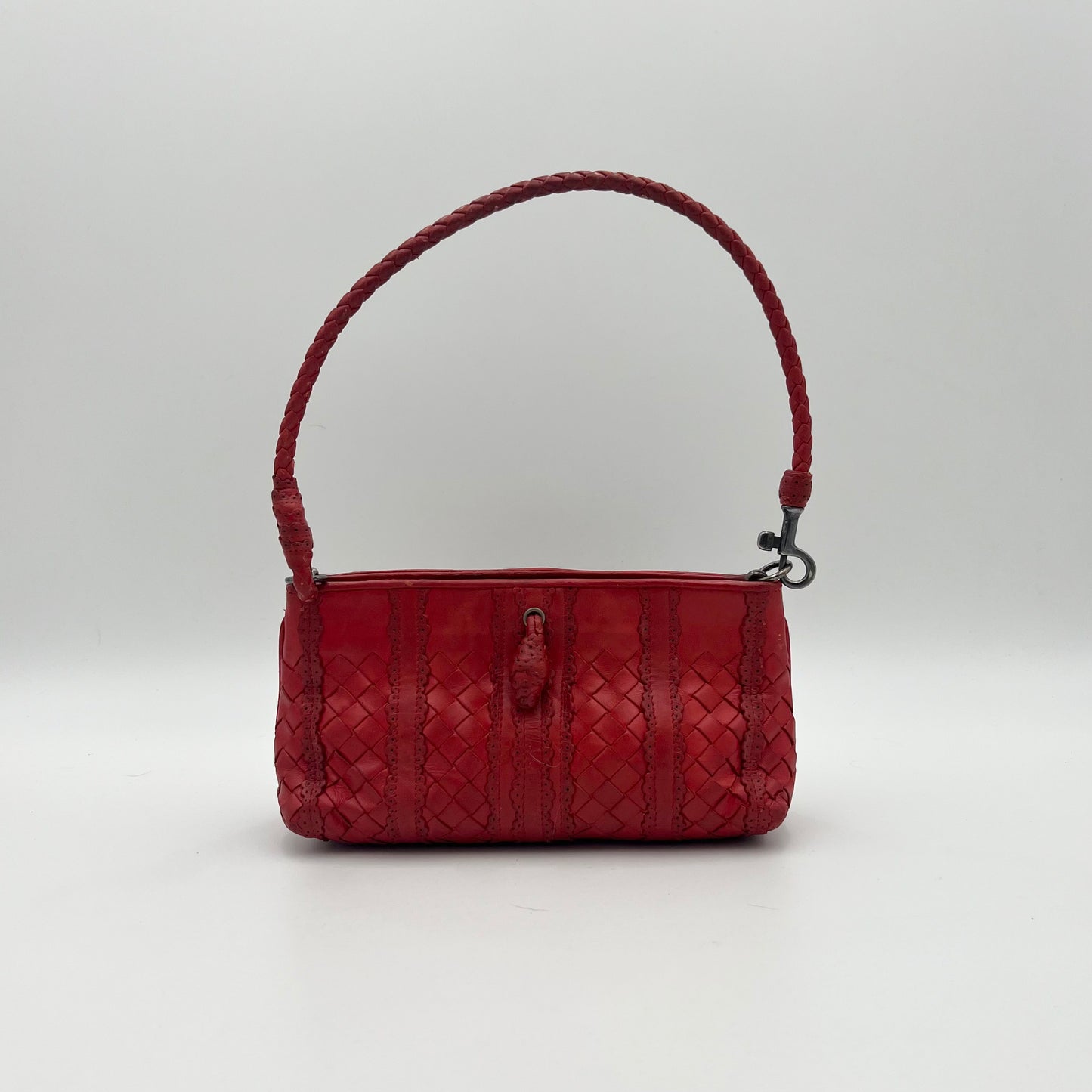 Bottega Veneta Red Intrecciato Pochette