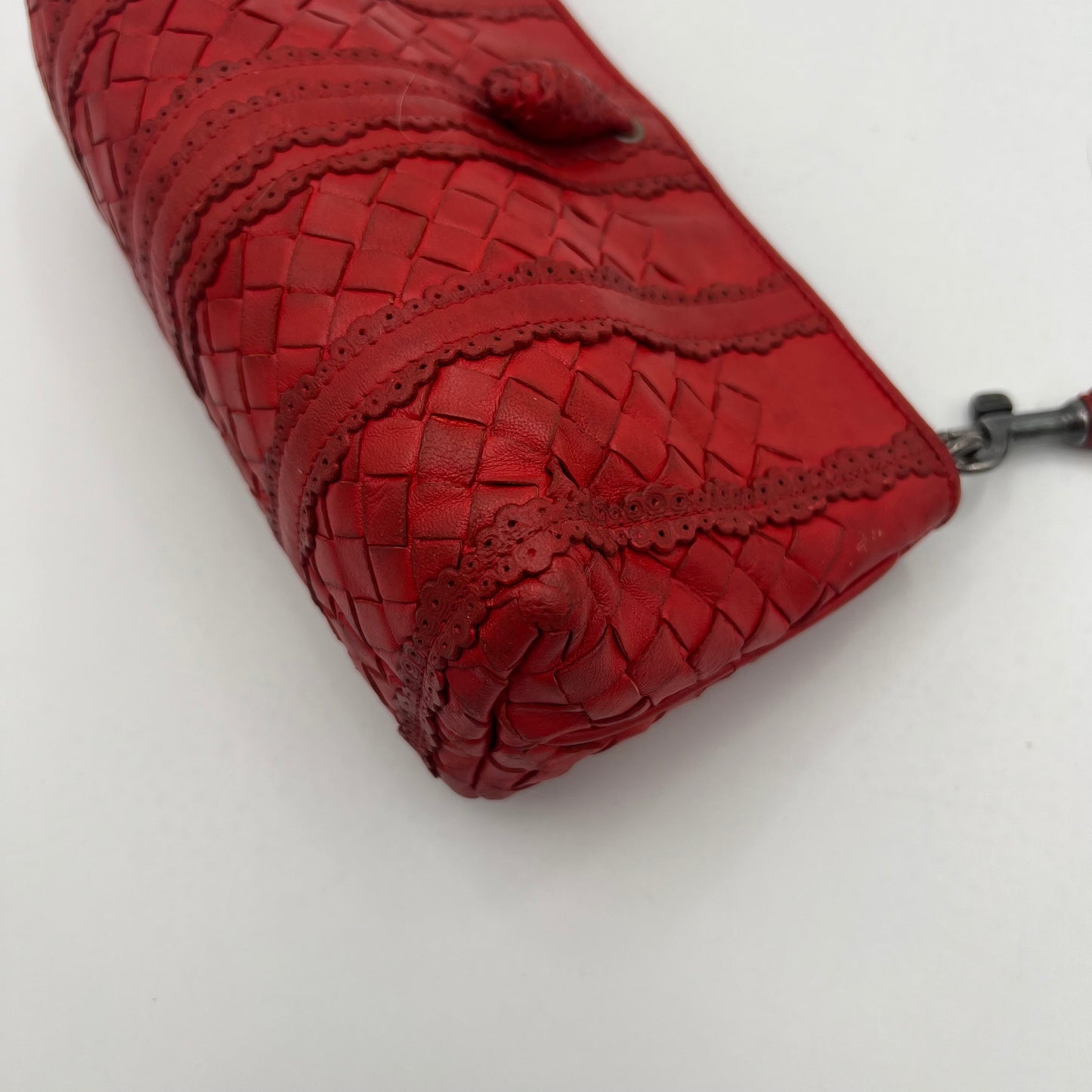 Bottega Veneta Red Intrecciato Pochette
