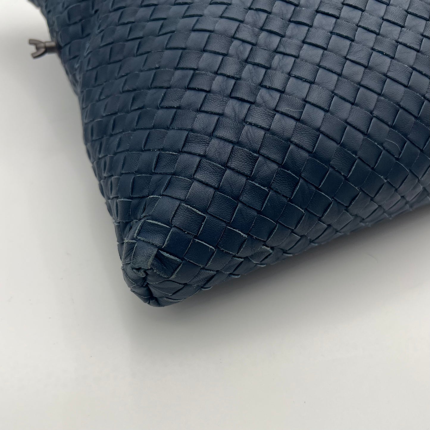 Bottega Veneta Navy Blue Intrecciato Convertible Large Tote Bag