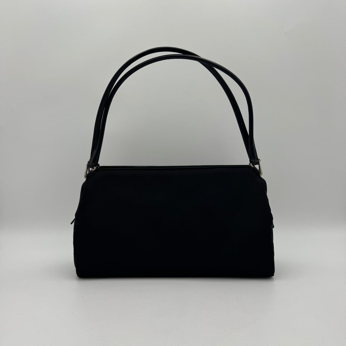 Prada Black Tessuto and Leather Shoulder Bag