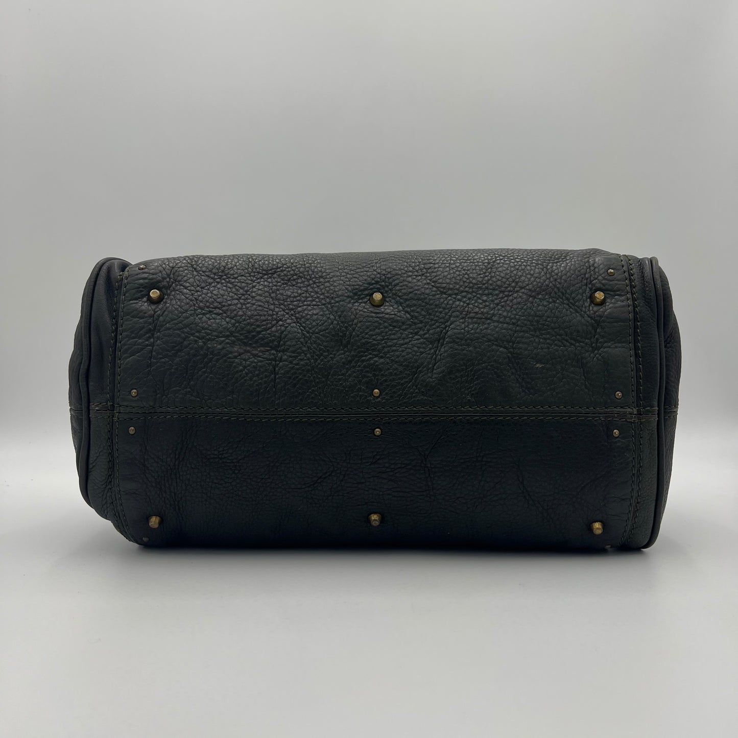 Chloe Dark Green Grained Leather Paddington