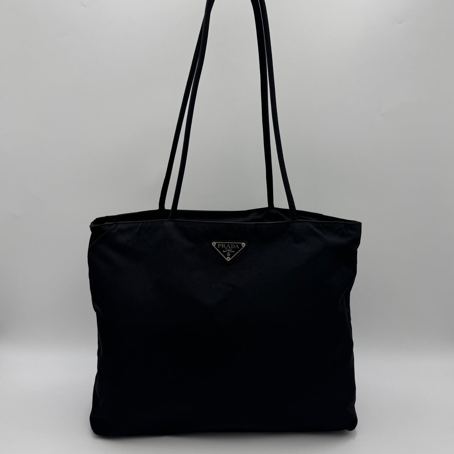 Prada Black Nylon Large Open Tote