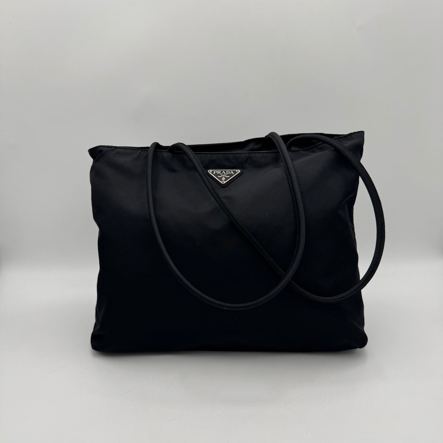 Prada Black Nylon Large Open Tote