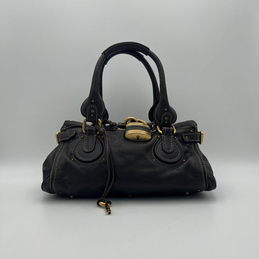 Chloe Dark Brown Leather White Stitch Paddington