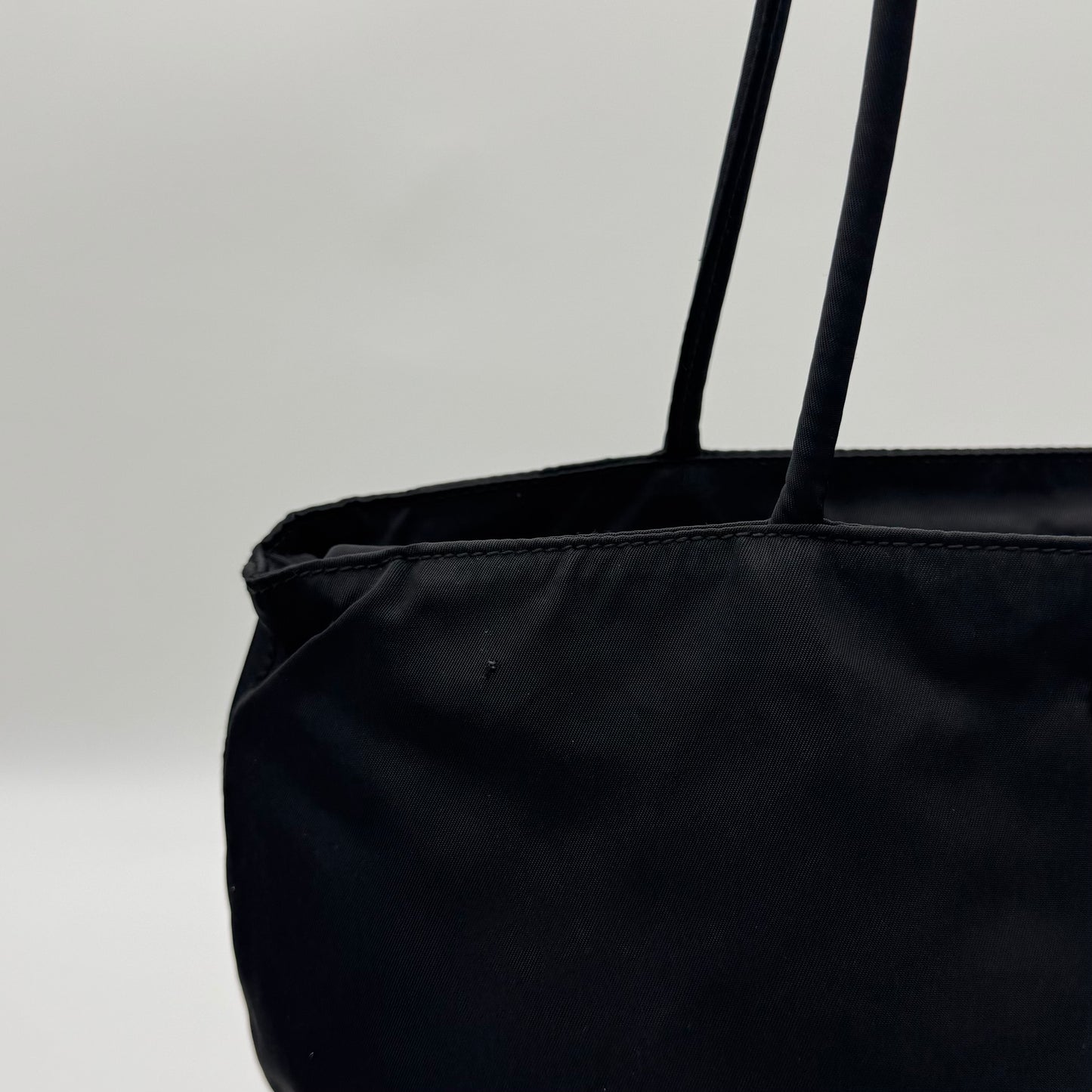 Prada Black Nylon Large Open Tote