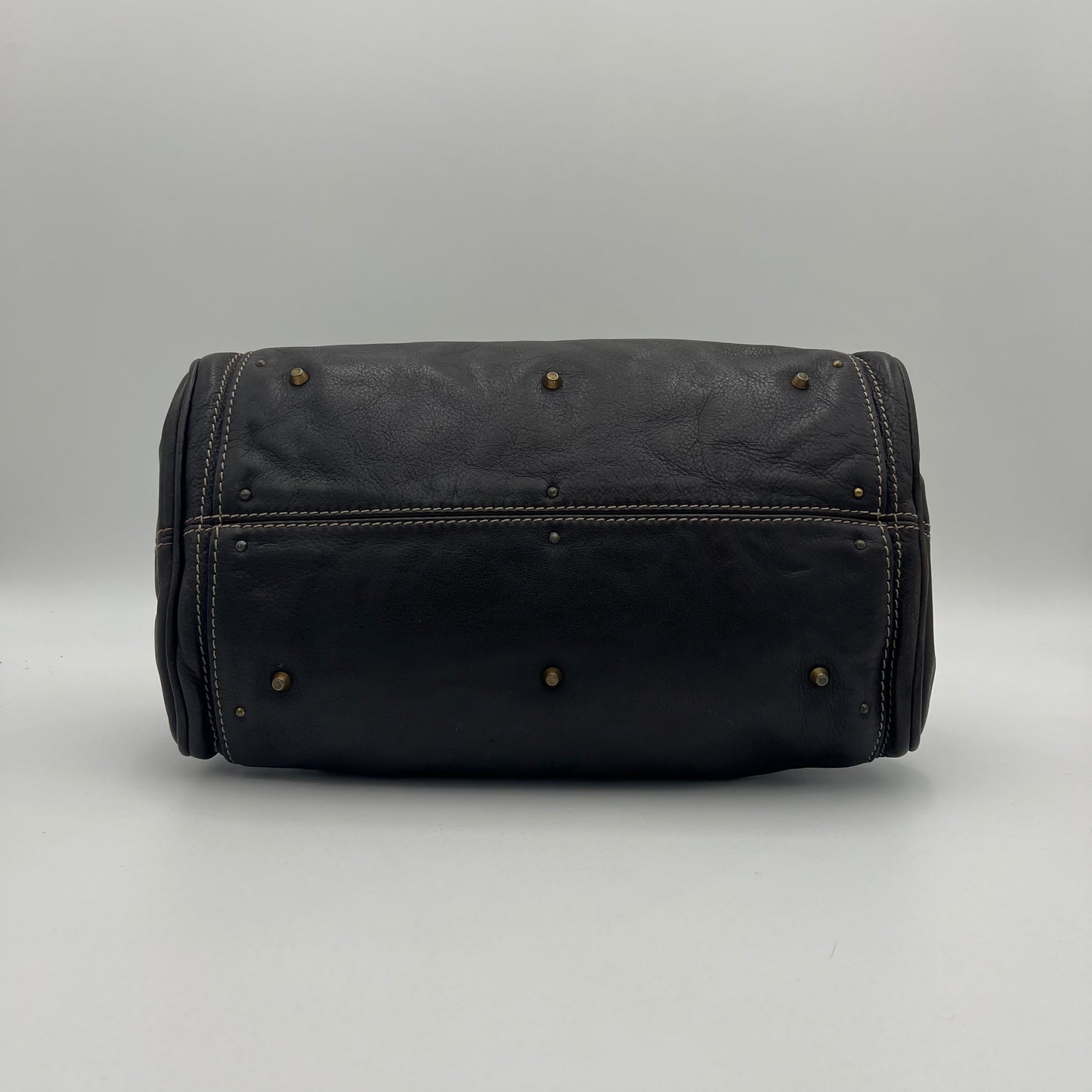 Chloe Dark Brown Leather White Stitch Paddington