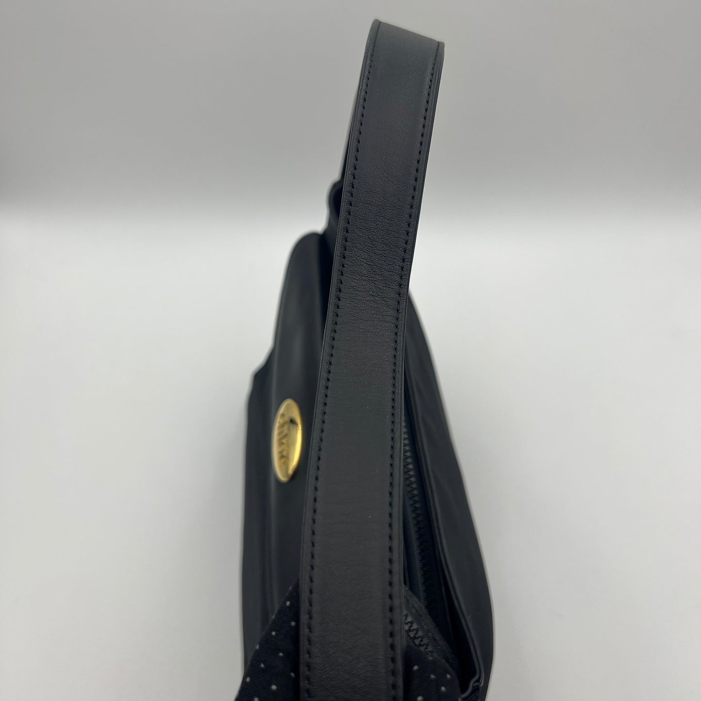 Chloe Miss Chloe Black Nylon and Leather Hobo Shoulder Bag
