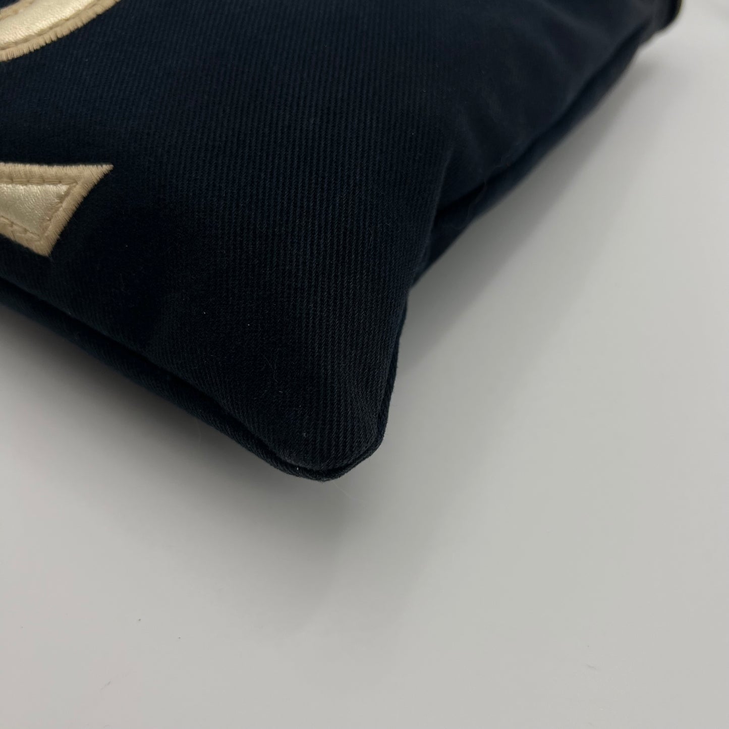 YSL Dark Blue Canvas Kahala Tote