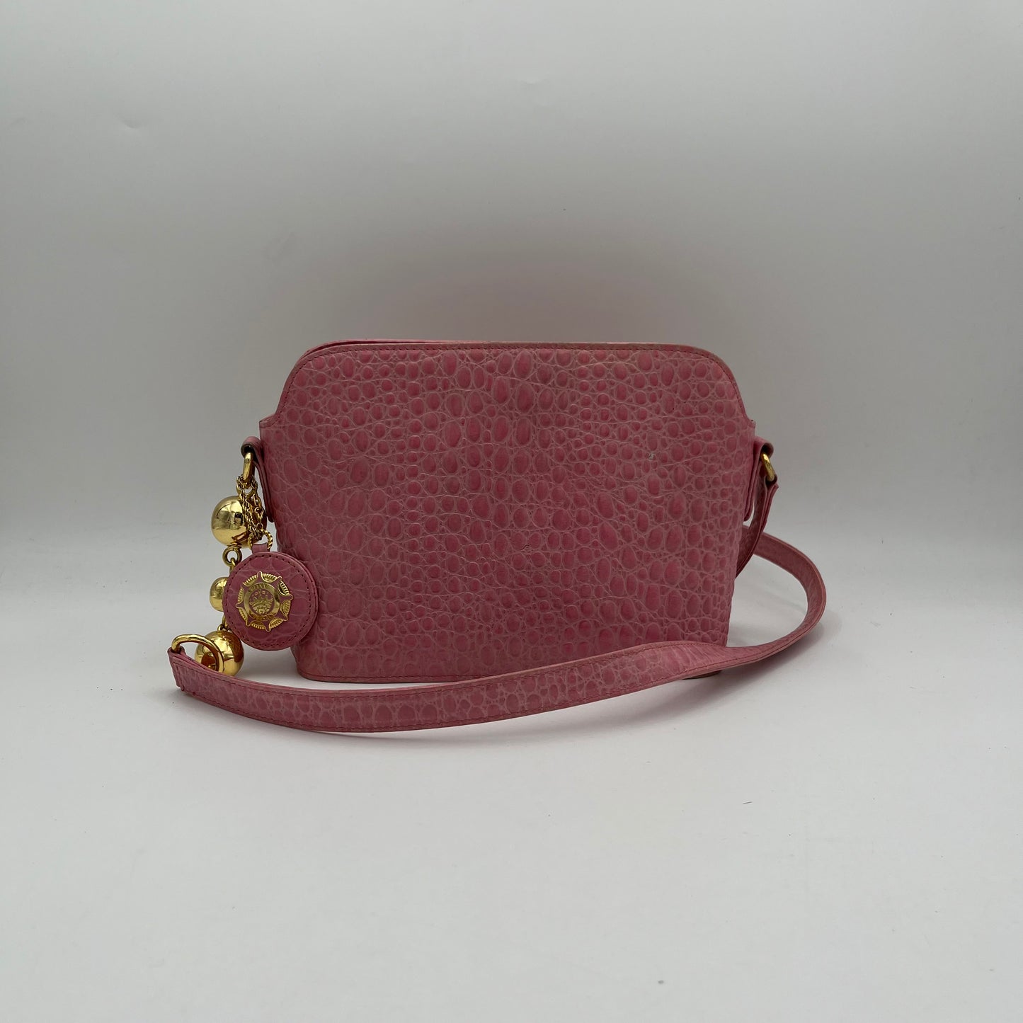 Gianni Versace Pink Croc Crossbody