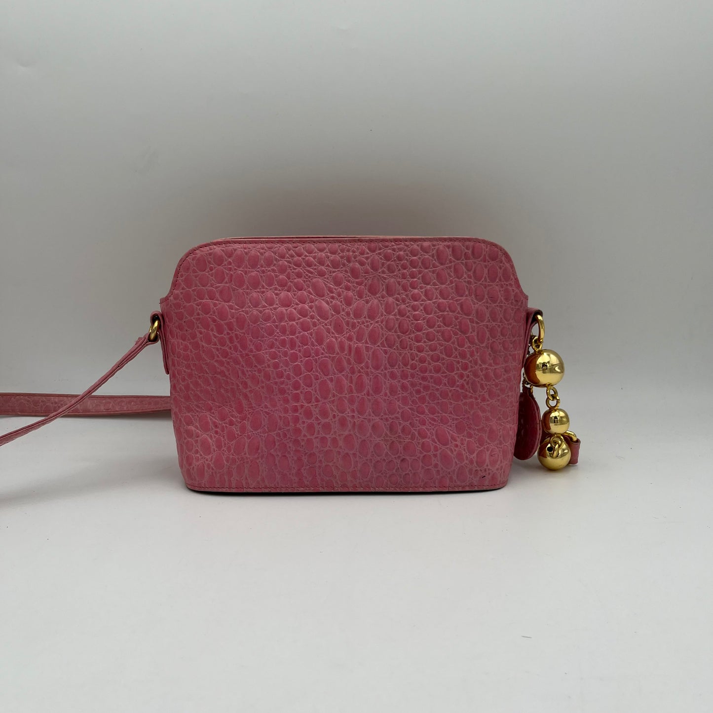 Gianni Versace Pink Croc Crossbody