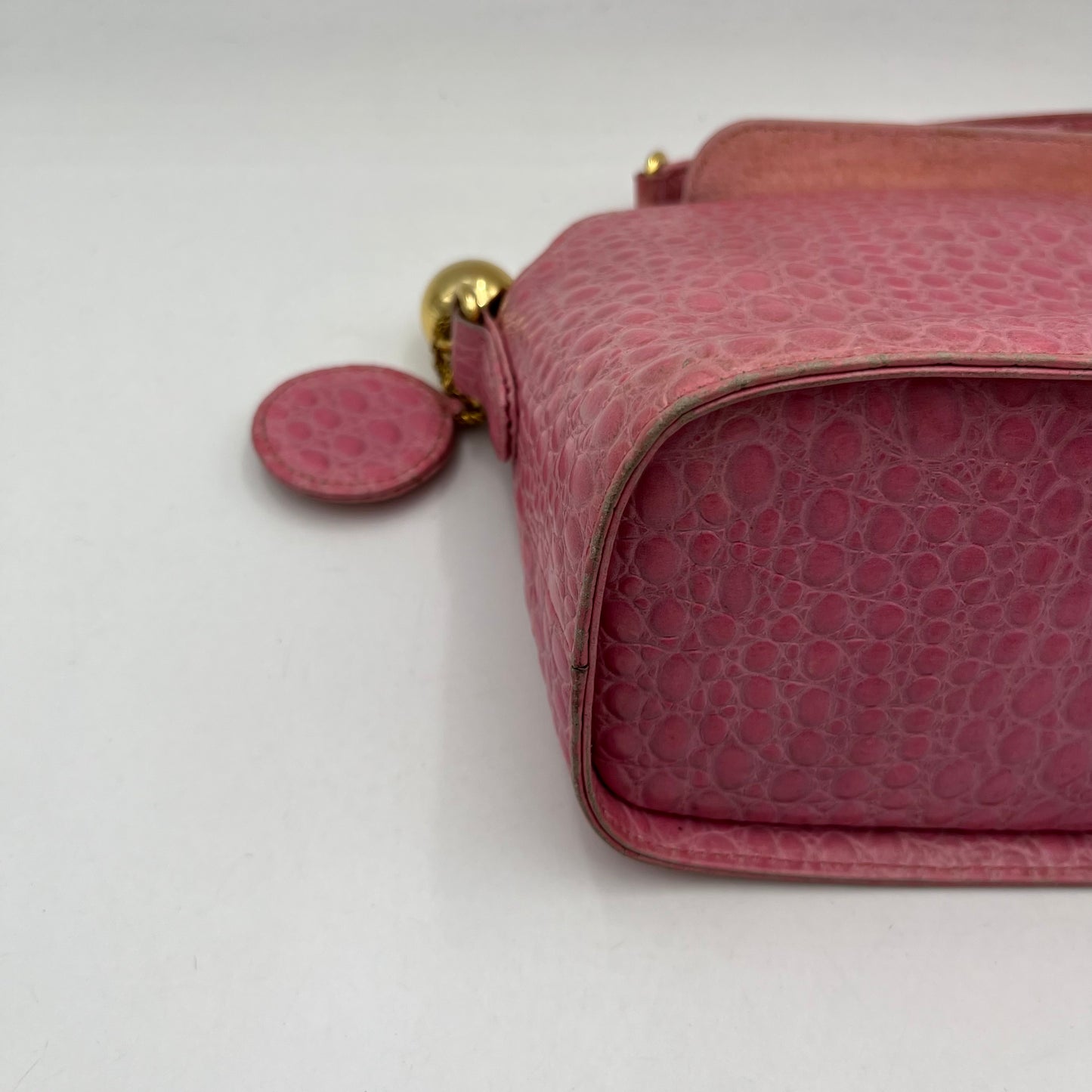 Gianni Versace Pink Croc Crossbody