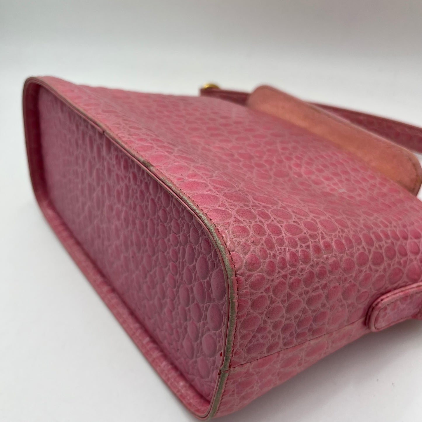 Gianni Versace Pink Croc Crossbody