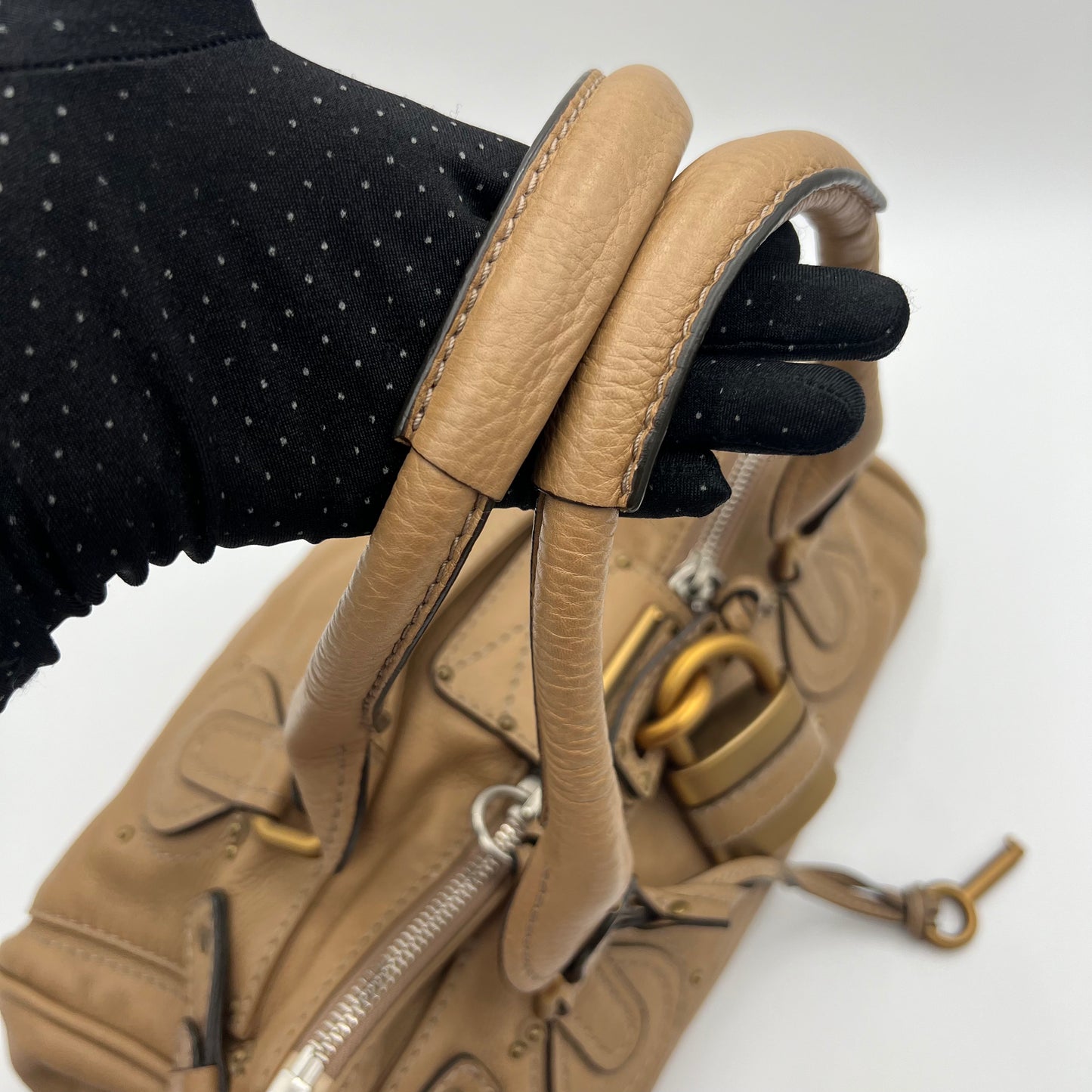 Chloe Beige Leather Paddington