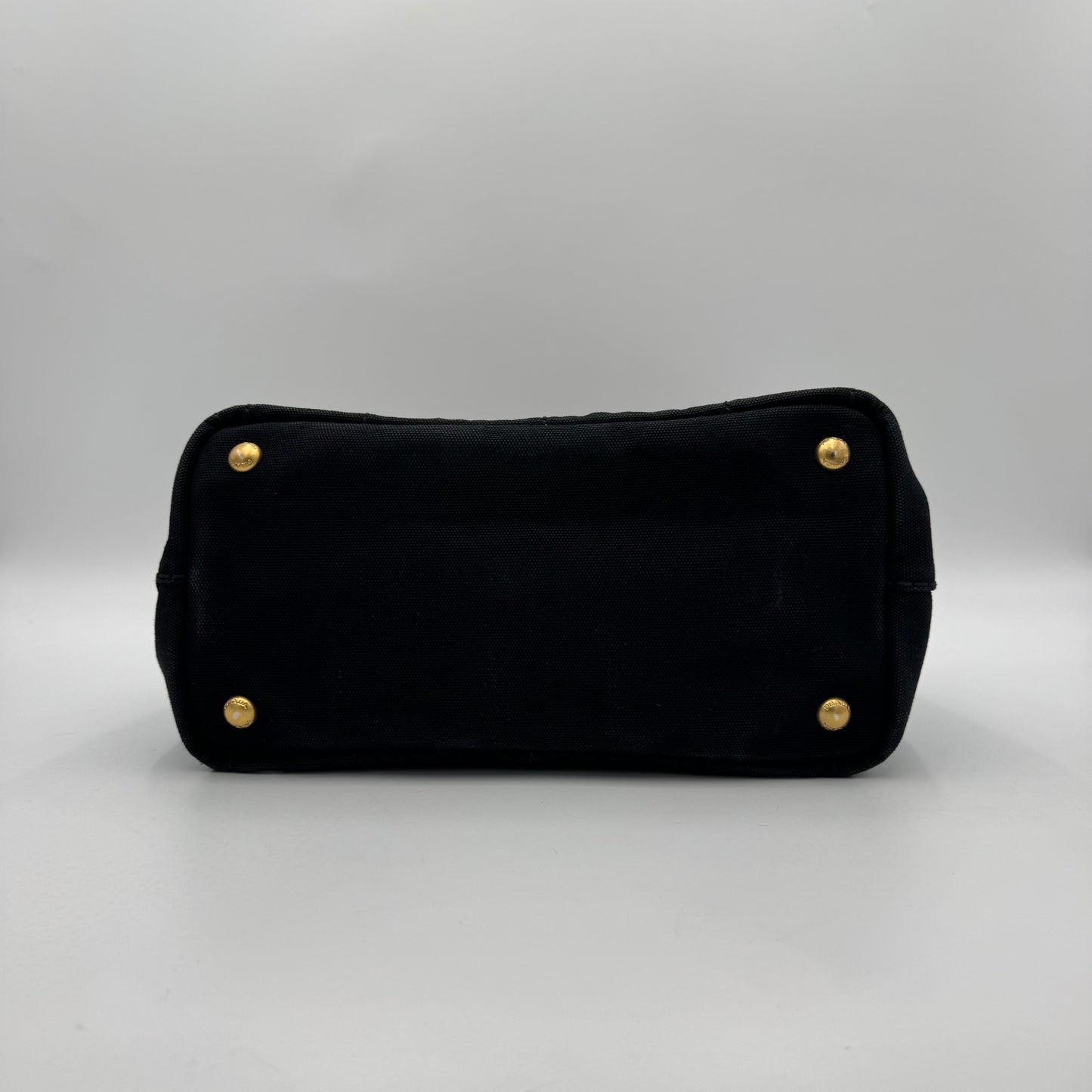 Prada Black Canvas Small Canapa GHW