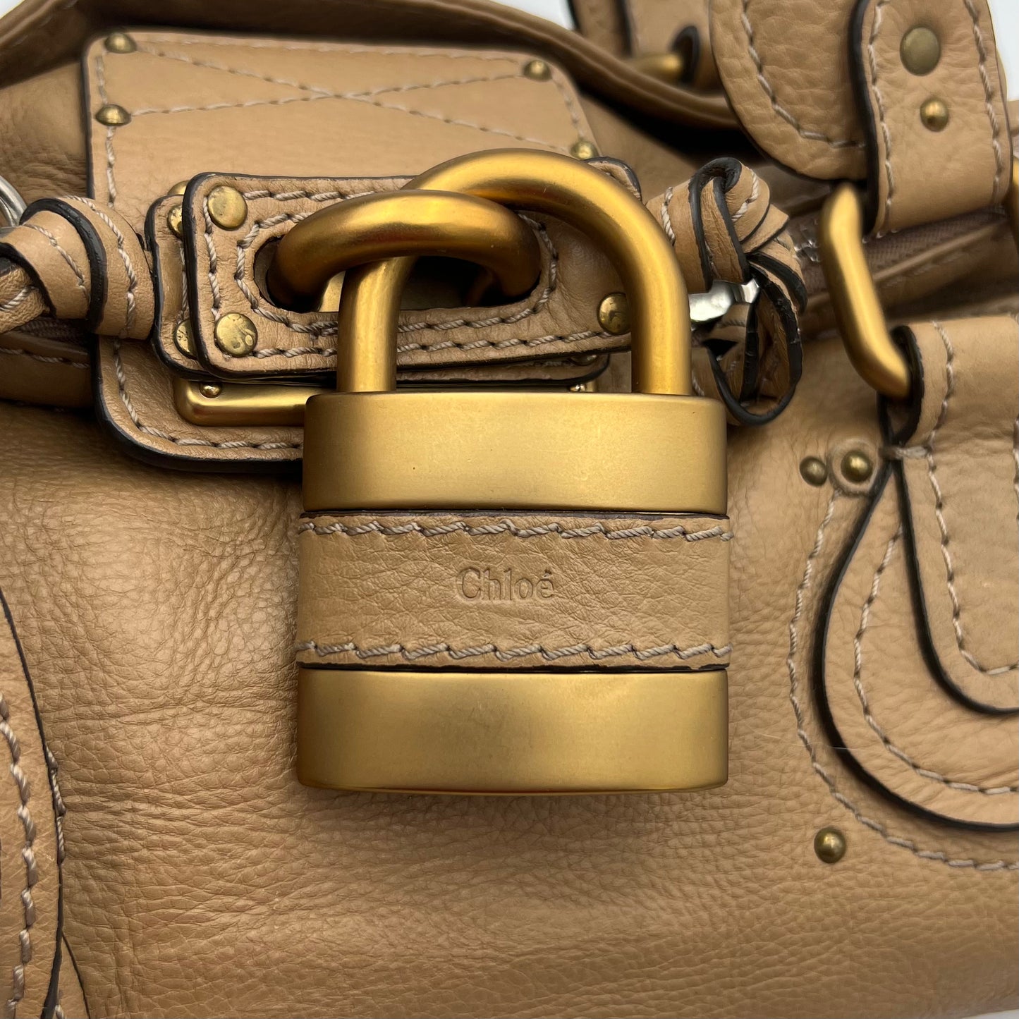 Chloe Beige Leather Paddington