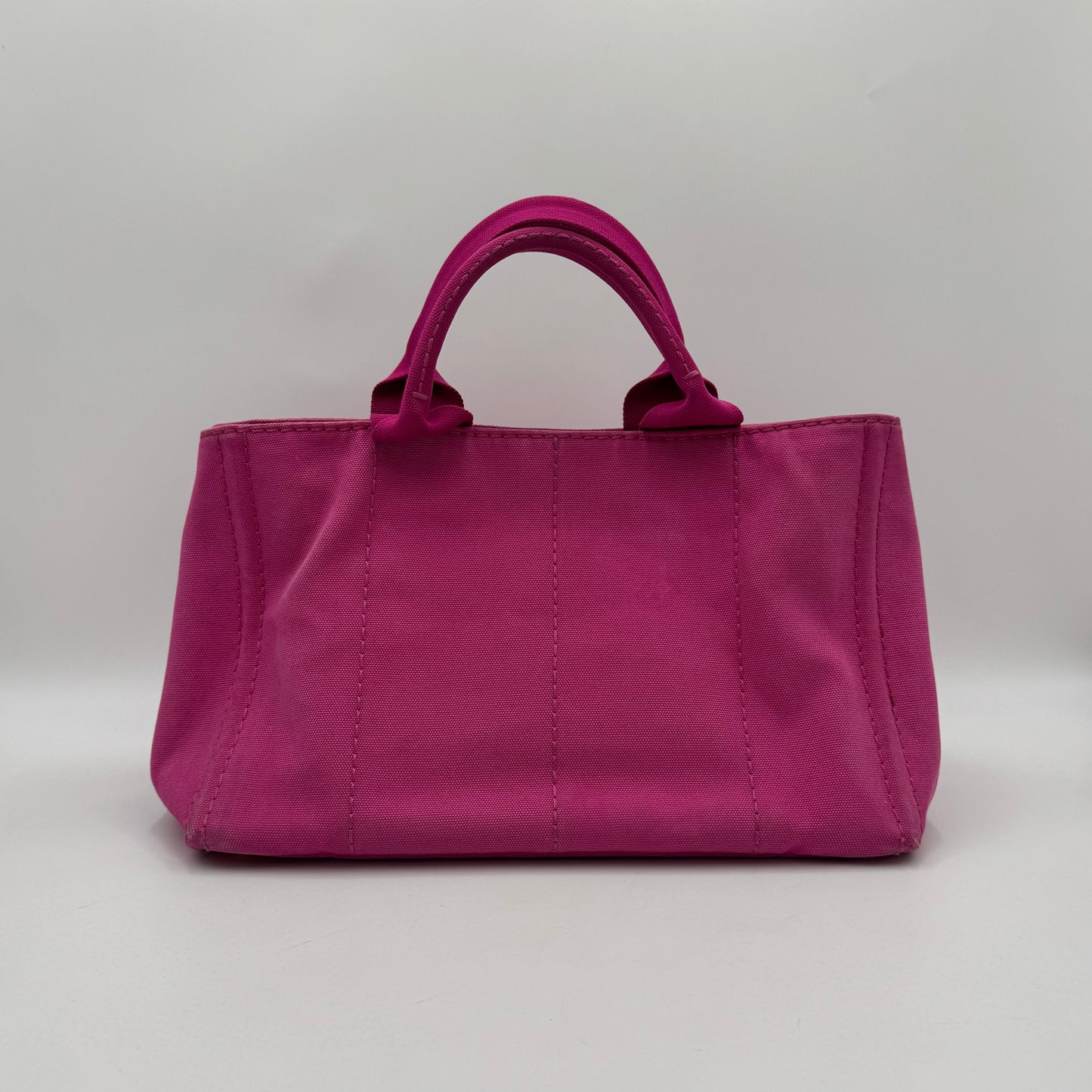 Prada Pink Canvas Large Canapa