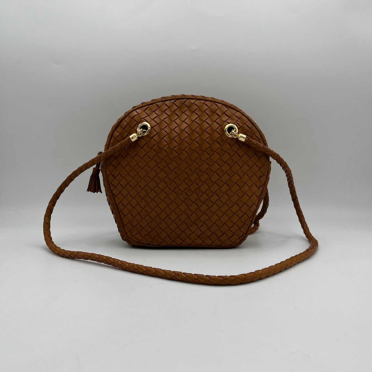 Bottega Veneta Brown Intrecciato Round Sling