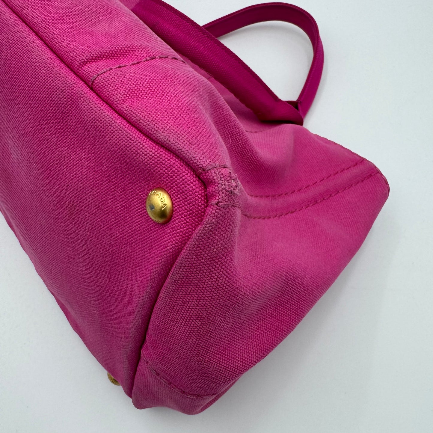 Prada Pink Canvas Large Canapa