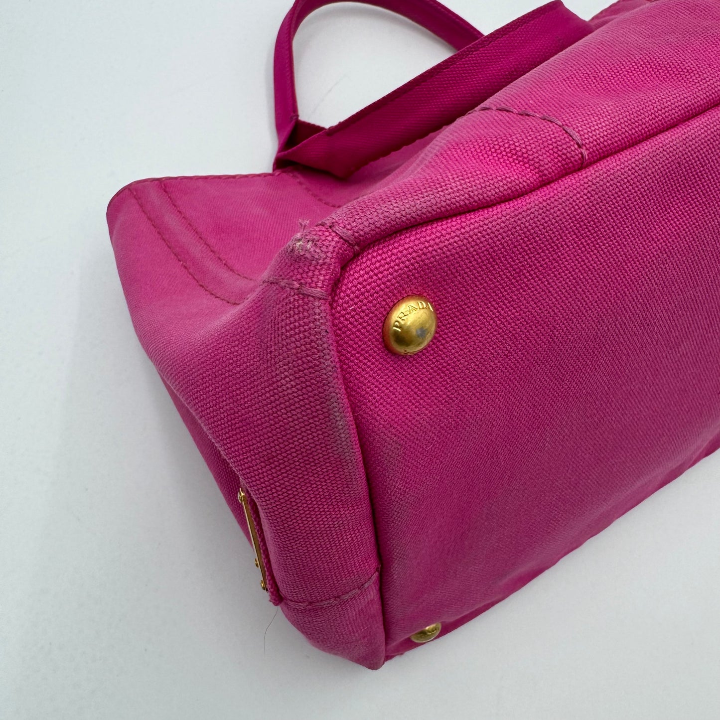 Prada Pink Canvas Large Canapa