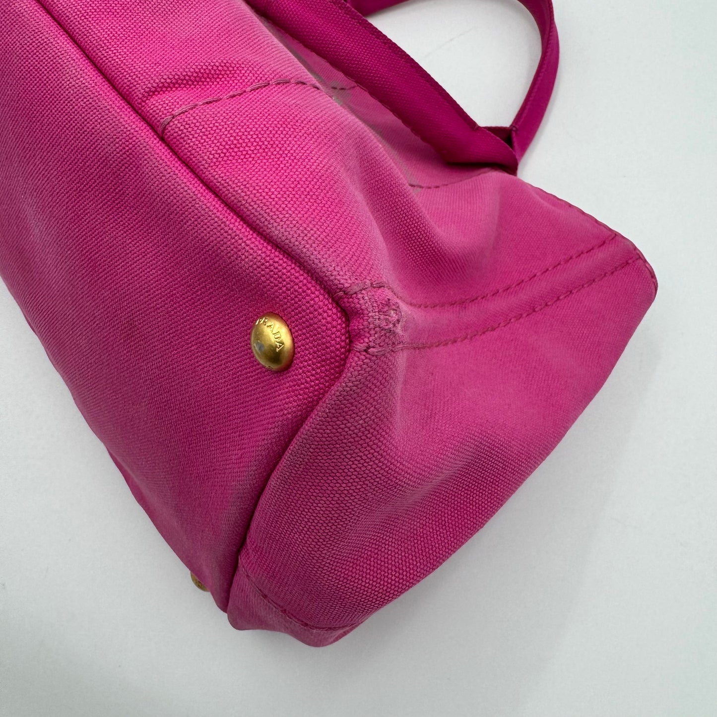 Prada Pink Canvas Large Canapa