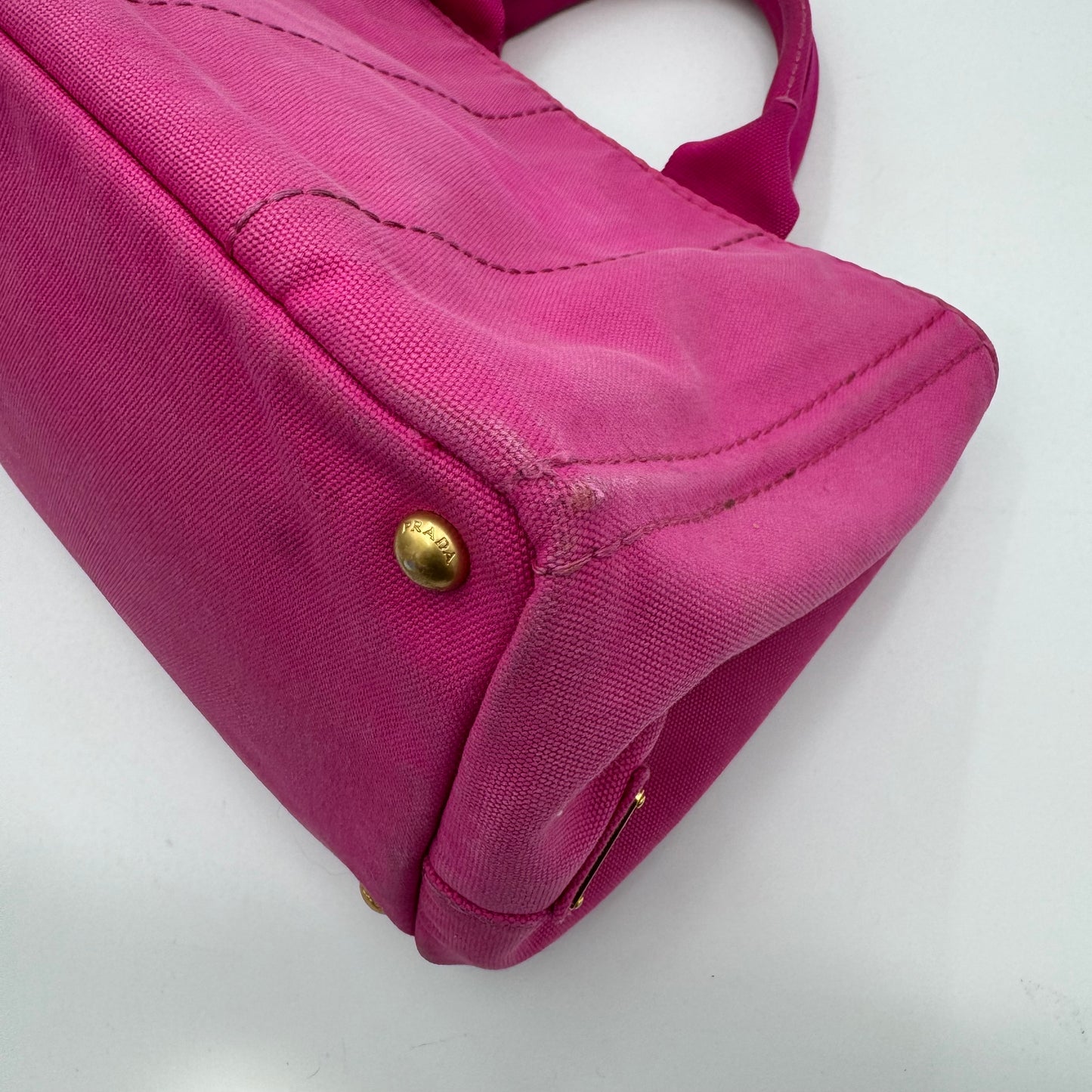 Prada Pink Canvas Large Canapa