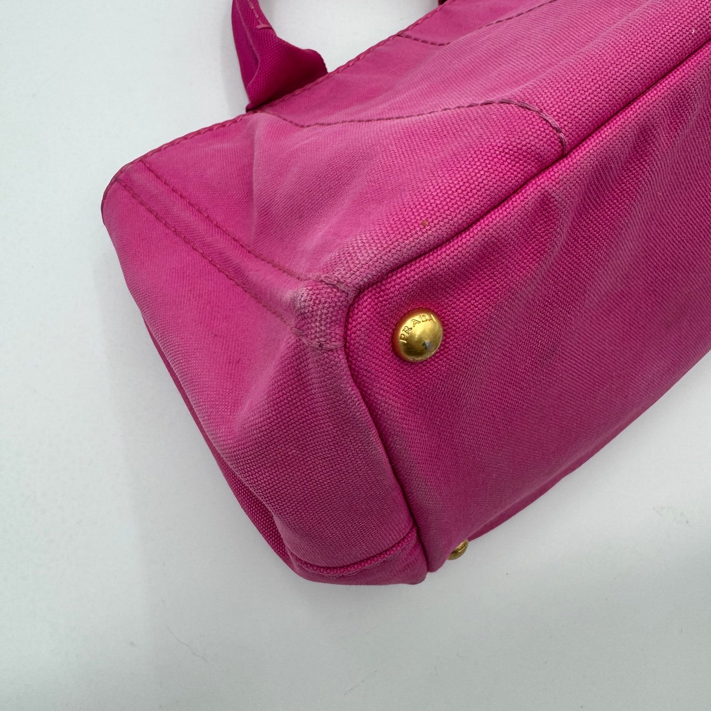 Prada Pink Canvas Large Canapa