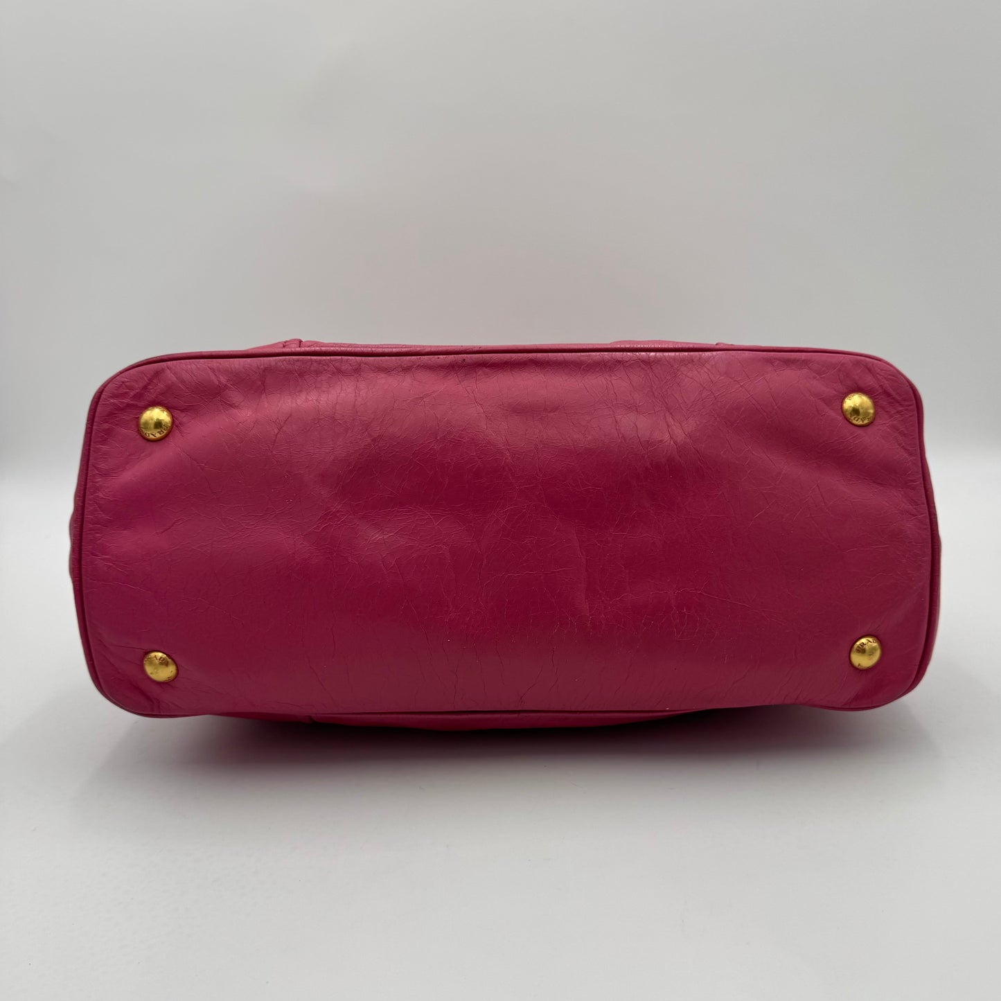 Prada Pink Vitello Shine Two-Way Satchel