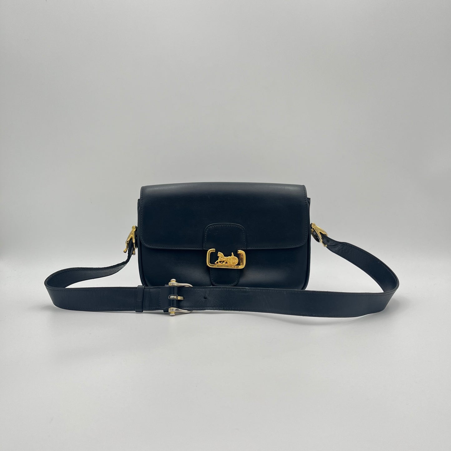 Celine Paris Macadam PVC Horse Carriage Box Shoulder Sling Bag (M95)