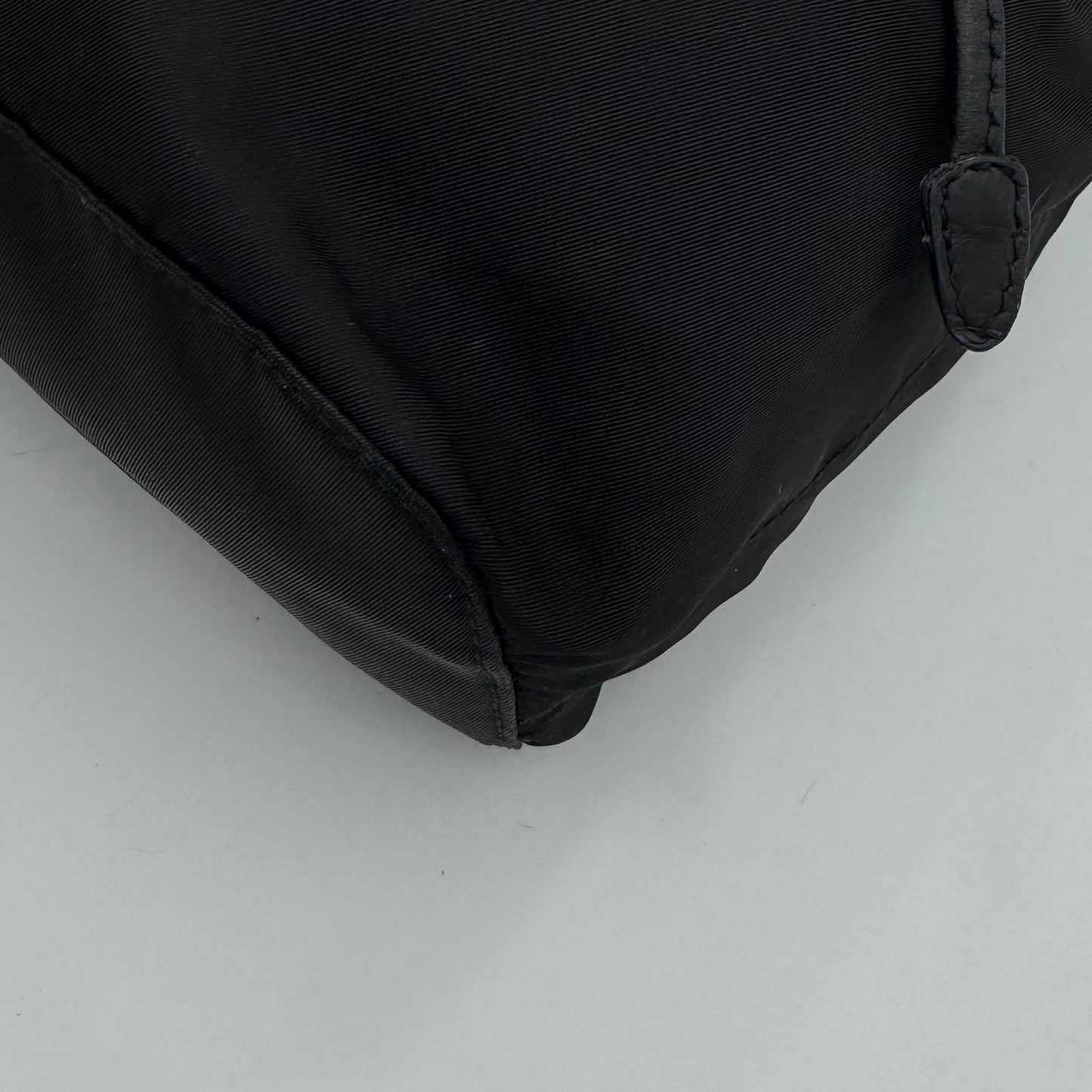 Prada Black Nylon and Leather Flap Chain Backpack GHW