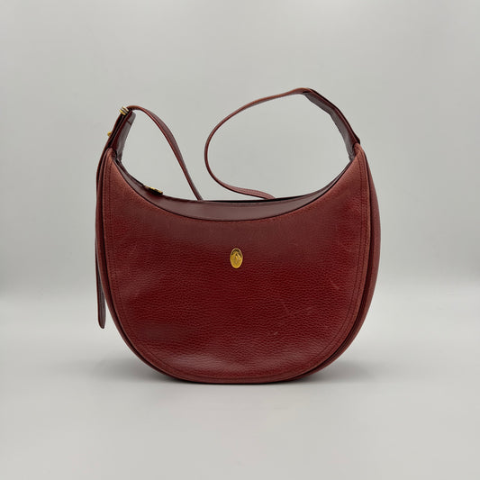 Cartier Paris Must Line Bordeaux Hobo Shoulder Sling Bag