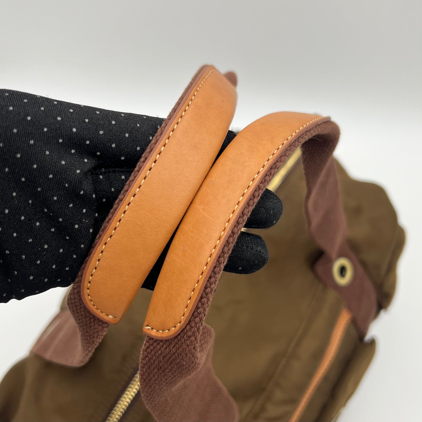 Miu Miu Brown Nylon Cargo Bowler Bag