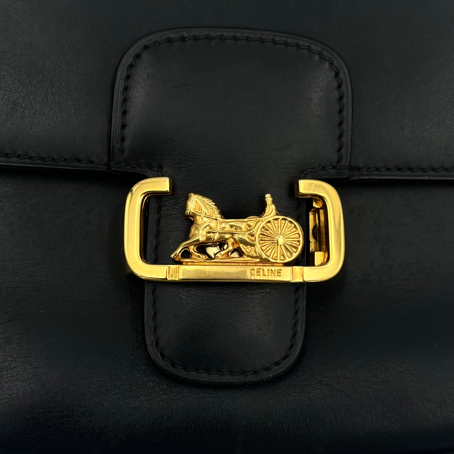Celine Paris Macadam PVC Horse Carriage Box Shoulder Sling Bag (M95)