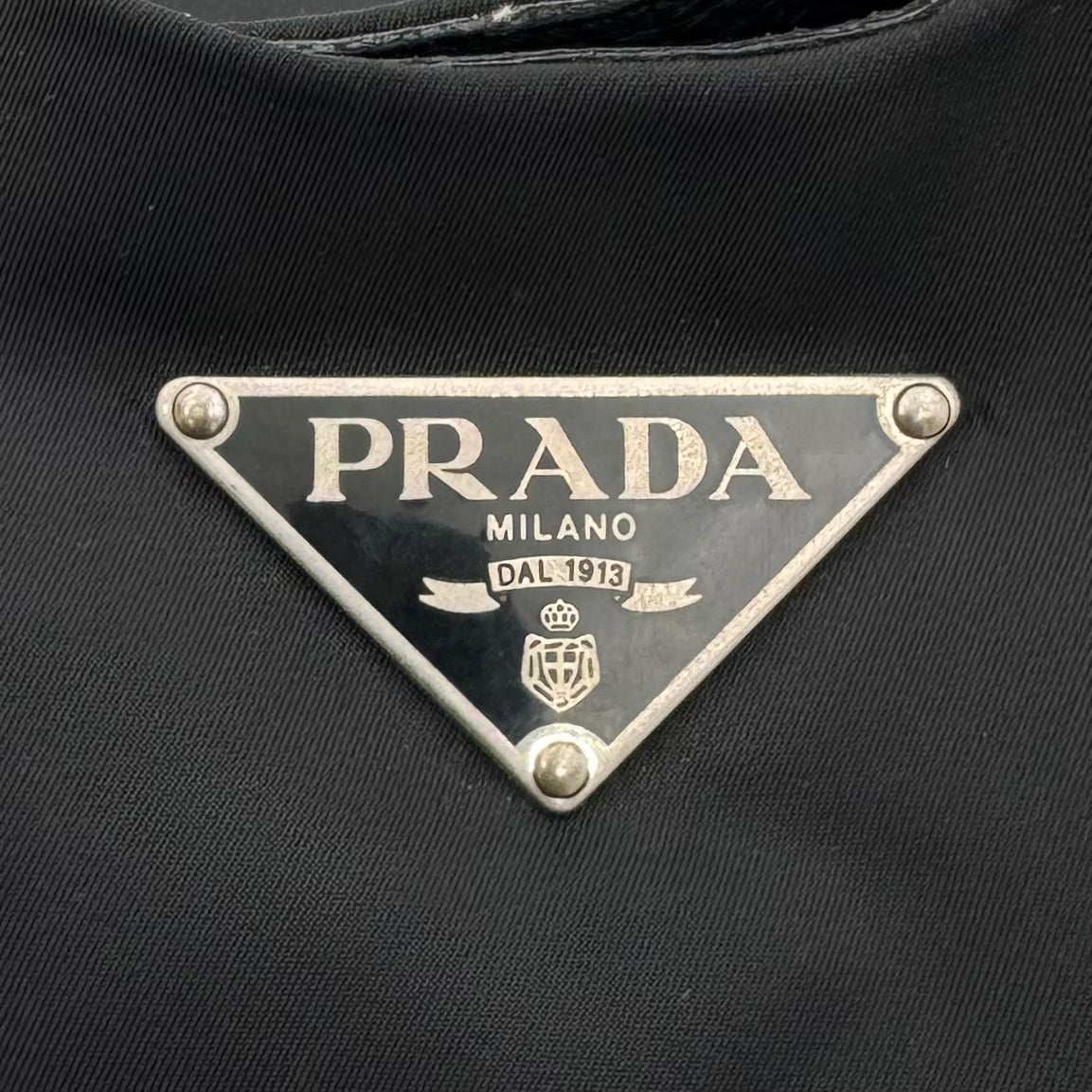 Prada Black Nylon and Leather Hobo Shoulder Bag SHW