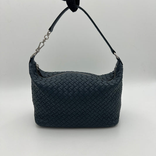 Bottega Veneta Blue Intrecciato Hobo Shoulder Bag