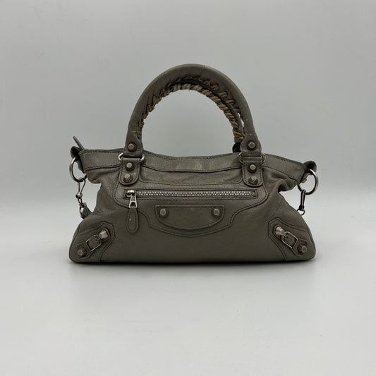 Balenciaga Gray Leather First
