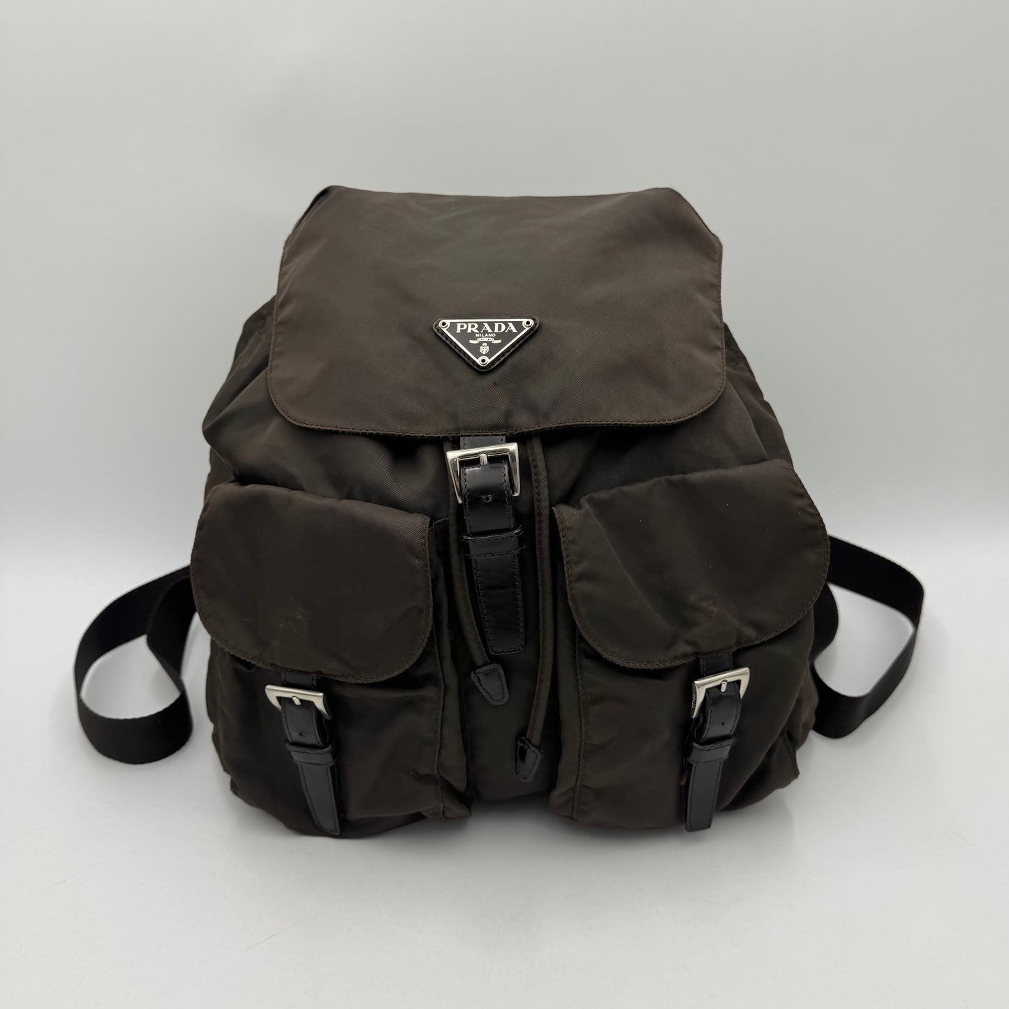 Prada Brown Nylon Large Backpack