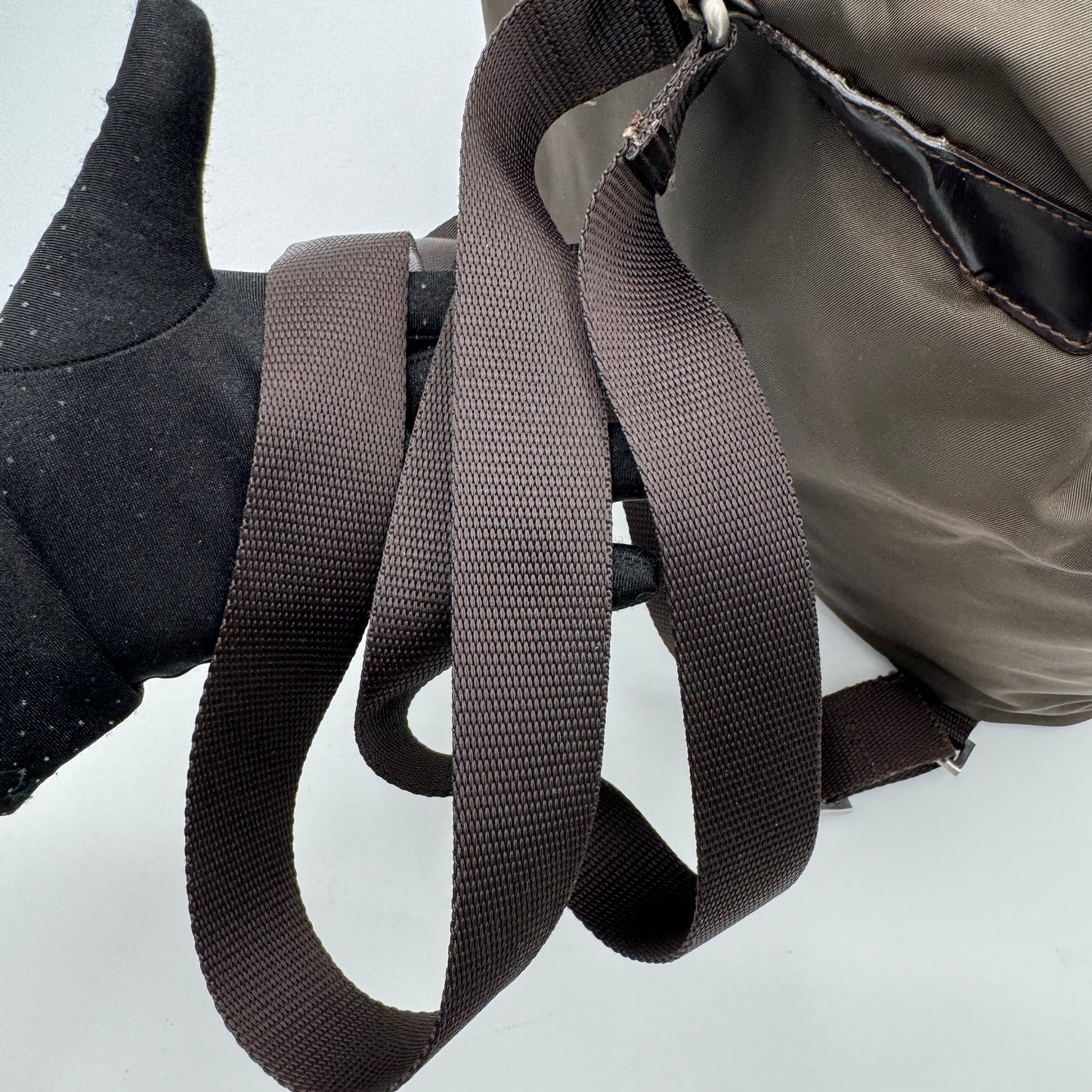 Prada Brown Nylon Large Backpack