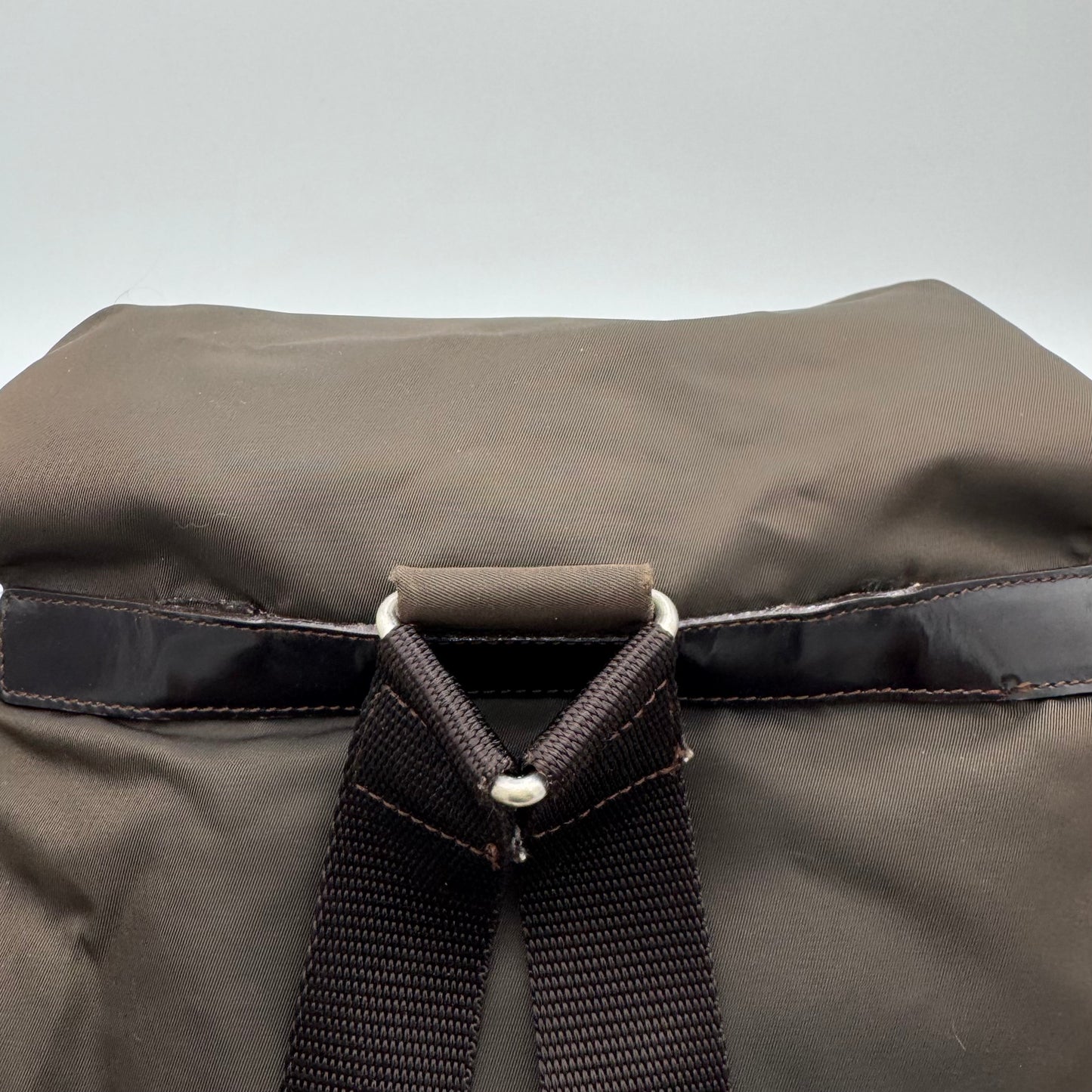 Prada Brown Nylon Large Backpack