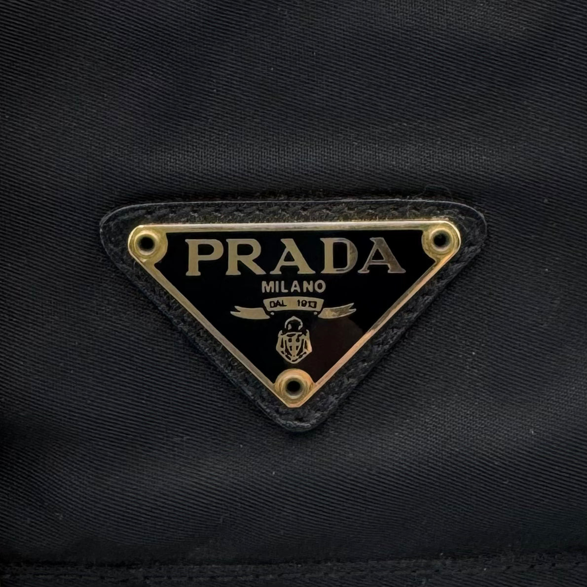 Prada Black Quilted Nylon Medium Zip Chain Bag GHW